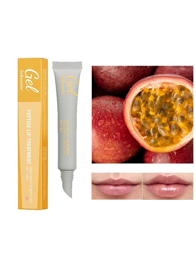 lakerain Peptide Lip Treatment - Passion Fruit Moisturizes and Treats Lips Lip Gloss Oil for Plumper and Moisturizer Serum Hydrating Lip Serum for Dry Peeling and Dark Lips Gorgeous Glow - Image 1