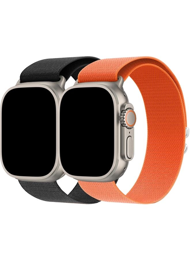 Generic Trail Loop Nylon Band Compatible for Apple Watch Band 49mm 45mm 44mm 42mm 41mm 40mm 38mm for Men Women, Adjustable Pull Tab Stretchy Weave Sport Strap for Apple Watch Series Ultra/8/7/6/5/4/3/2/1/SE  - Image 1
