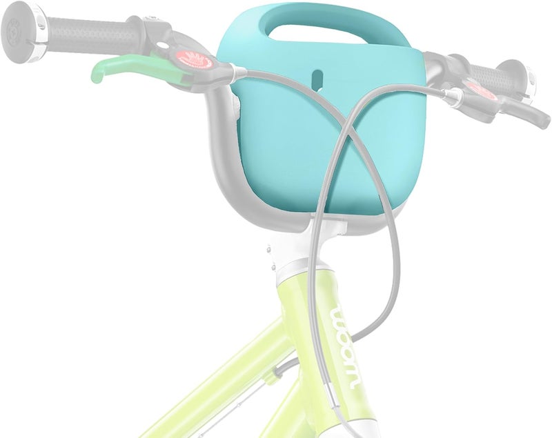 woom POP Kids Bike Basket - Lightweight BPA-Free EVA Front Handlebar Basket for Children's Bikes - Bubble Gum Blue - Image 1