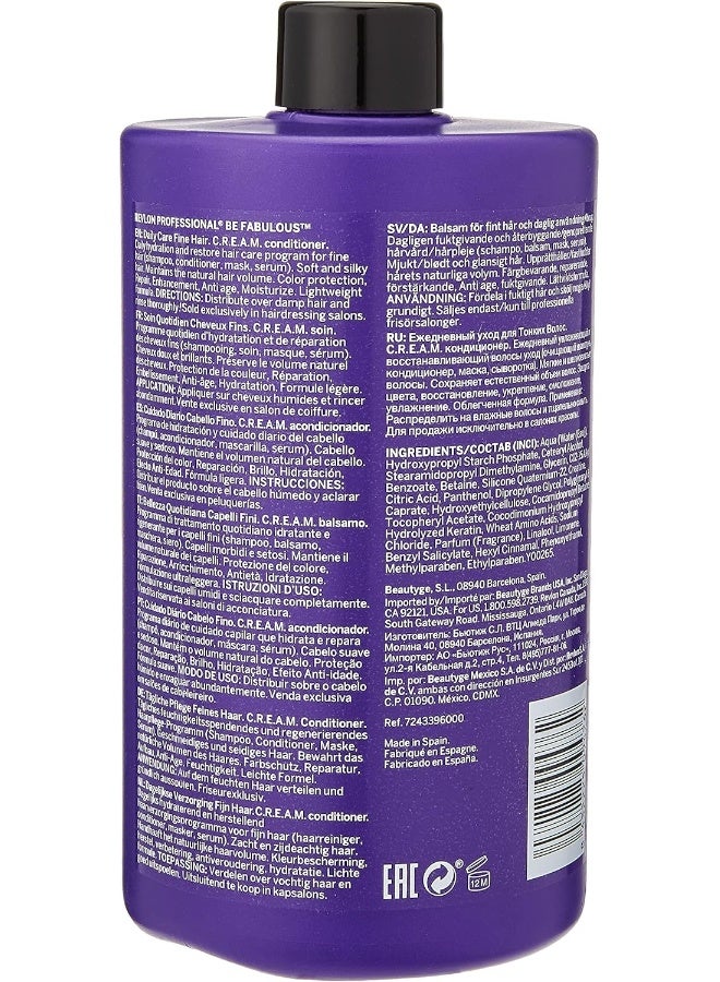 Revlon Be Fabulous Daily Care Fine Hair Cream Conditioner 750 ml - Image 2