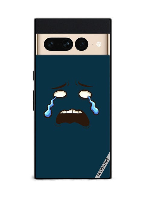 Protective Case Cover For Google Pixel 7 Pro Crying Face Design Multicolour