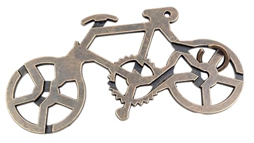 MAGIKON Metal Brain Teaser Puzzle Interlocking Bicycle Challenge Toy for Kids Adults - Image 1