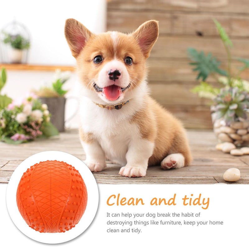 GALPADA 4pcs Rubber Dog Balls Squeaky Chew for Medium and Small Dogs Sturdy Floating Fetch Balls Interactive Play Pet Supplies - Image 3