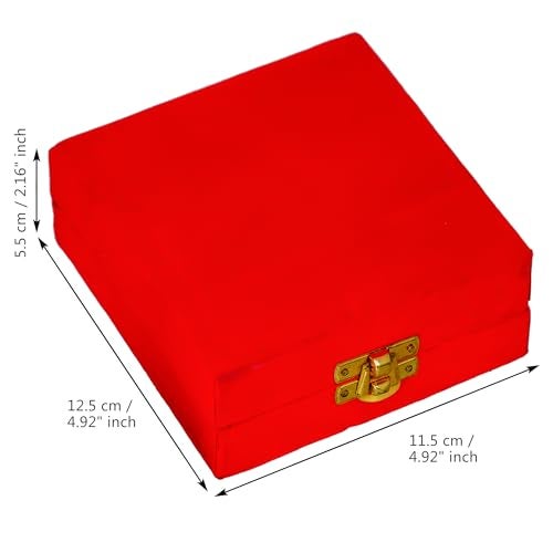 Webelkart Premium Silver Kumkum Box With Leaf And Red Velvet,Roli|Chawal|Chandan|Haldi|Kumkum Puja Box|Sindoor Box- Diwali Gift Item,Roli Chawal Box (Art Deco) - Image 5