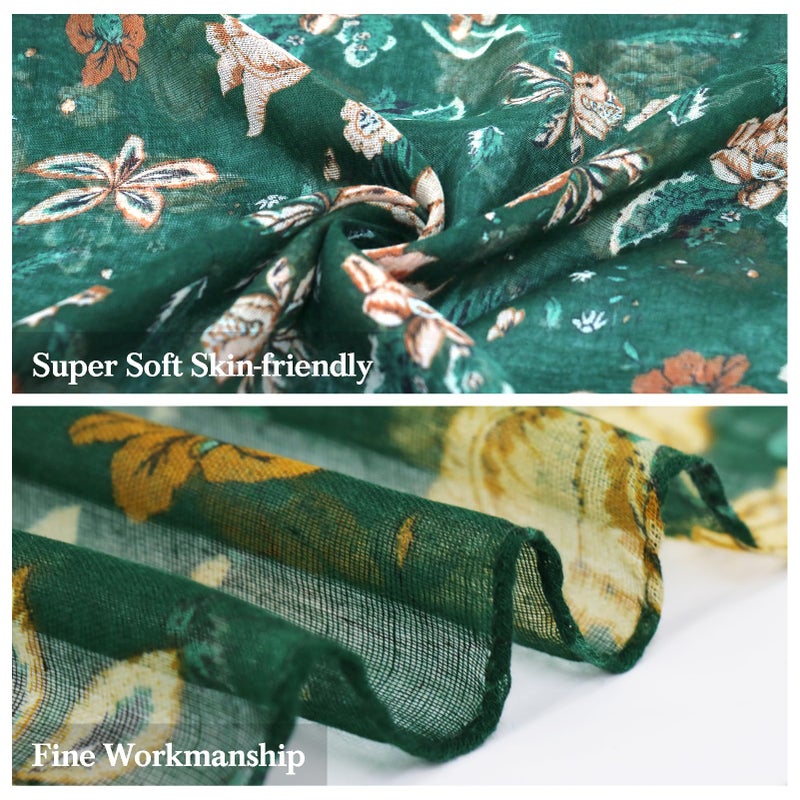 vimate green lightweight scarf for women winter ladies fashion neck scarfs long large shawl scarves hijab headscarf Beach scarf (Style 44) - Image 2