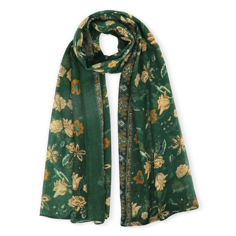 vimate green lightweight scarf for women winter ladies fashion neck scarfs long large shawl scarves hijab headscarf Beach scarf (Style 44) - Image 1