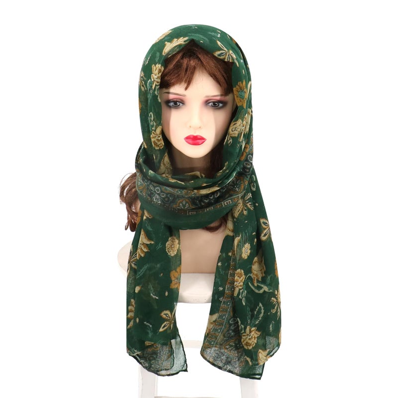 vimate green lightweight scarf for women winter ladies fashion neck scarfs long large shawl scarves hijab headscarf Beach scarf (Style 44) - Image 5