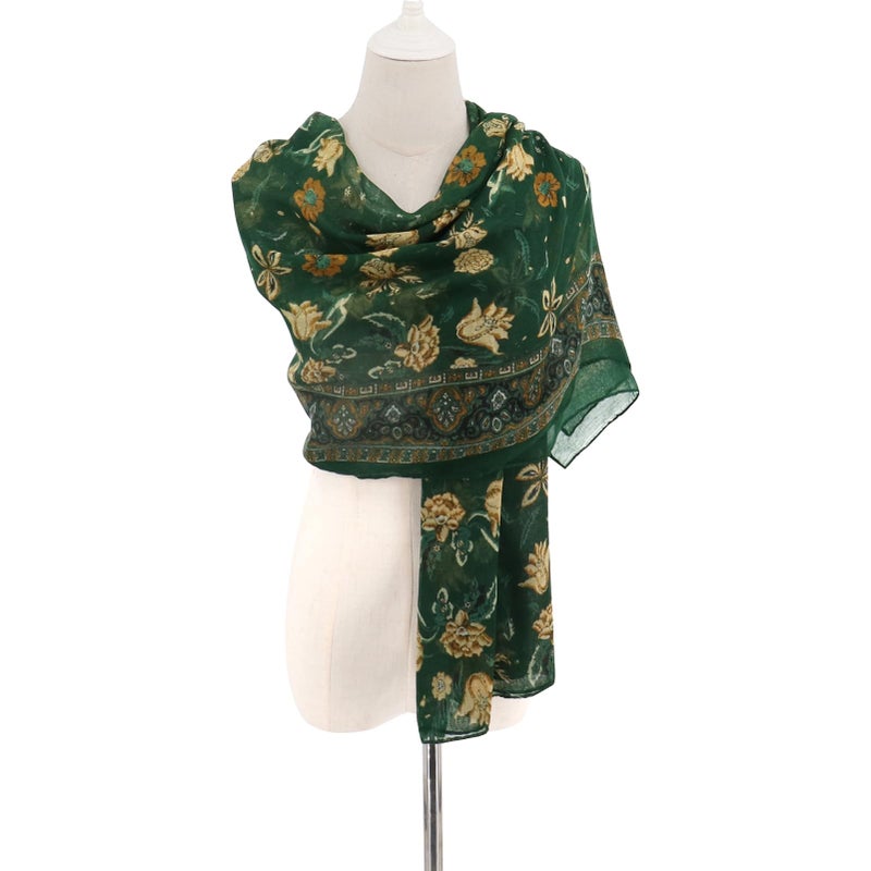 vimate green lightweight scarf for women winter ladies fashion neck scarfs long large shawl scarves hijab headscarf Beach scarf (Style 44) - Image 3
