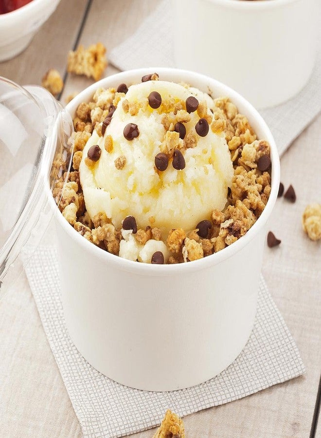 Restaurantware-Coppetta 12-Ounce Dessert Cups, 200 Disposable Ice Cream Cups - Lids Sold Separately, Sturdy, White Paper Frozen Yogurt Bowls, For Hot And Cold Foods, Perfect For Gelato Or Mousse - Image 3