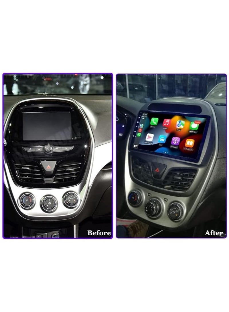 SHEZA STAR Android Car Stereo for Chevrolet Spark Beat 2015-2018 4GB RAM 32GB ROM Support Carplay, Mirror Link Wi-Fi BT, Radio GPS Navigation, 9 Inch IPS Touch Screen with AHD Camera Included - Image 2