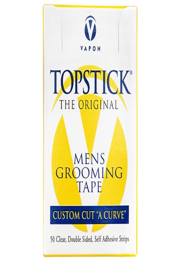 Vapon Topstick The Original Custom Cut "A Curve"Men's Grooming Tape - 50 Strips Box - Image 2