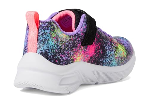 SKECHERS حذاء سنيكرز مايكروسبيك ماكس للبنات من سكيشرز، أسود/متعدد الألوان، 3، طفل صغير - Image 5