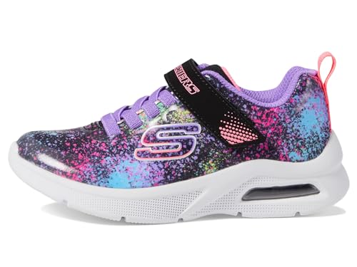 SKECHERS حذاء سنيكرز مايكروسبيك ماكس للبنات من سكيشرز، أسود/متعدد الألوان، 3، طفل صغير - Image 4
