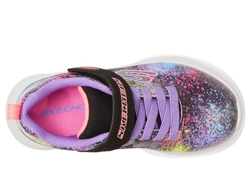 SKECHERS حذاء سنيكرز مايكروسبيك ماكس للبنات من سكيشرز، أسود/متعدد الألوان، 3، طفل صغير - Image 2