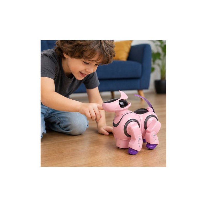 Bright Ideas | Dancing Mechanical Dog Robot Toy for Young Players, Pink, Interactive Walking Electronic Pet Puppy - Image 3