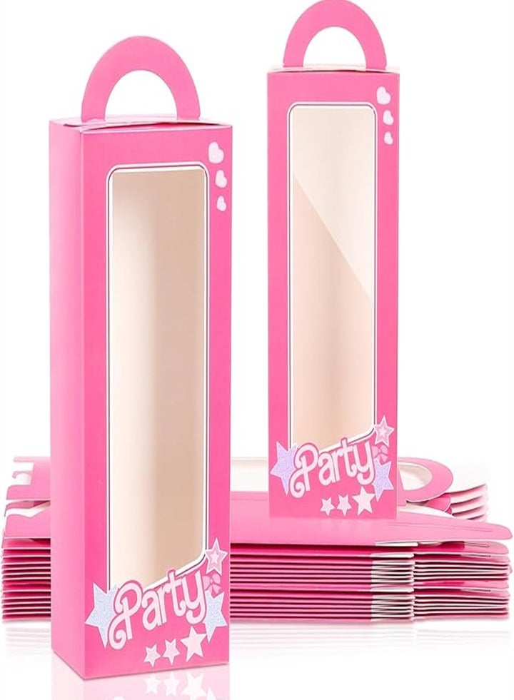 Generic 24pcs Pink Girls Party Favor Boxes,Princess Doll Gift Boxes,Party Favor Bags,Girls Birthday Party Decorations  - Image 1