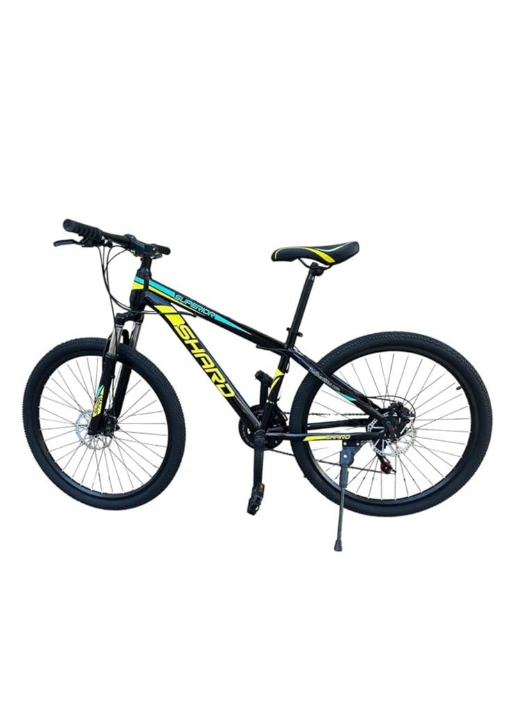 Generic Shard Superior Mountain bike, 26 inches, 21 speed, frame carbon steel, front suspension, Disc brake, Multicolour 1  - Image 1