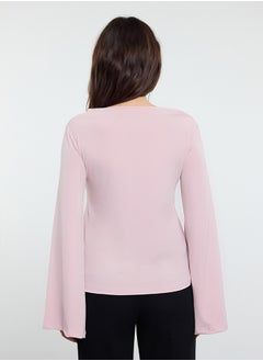 trendyol Dusty Rose Relaxed/Comfortable Pattern Spanish Sleeve Flexible Knitted Blouse TWOAW25BZ00203  - Image 5