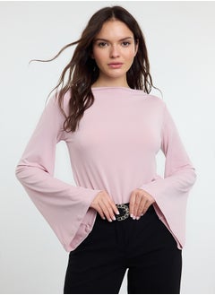 trendyol Dusty Rose Relaxed/Comfortable Pattern Spanish Sleeve Flexible Knitted Blouse TWOAW25BZ00203  - Image 2