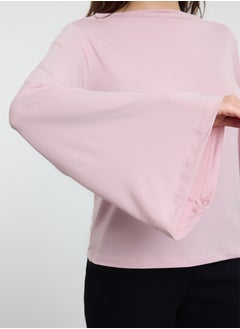 trendyol Dusty Rose Relaxed/Comfortable Pattern Spanish Sleeve Flexible Knitted Blouse TWOAW25BZ00203  - Image 4