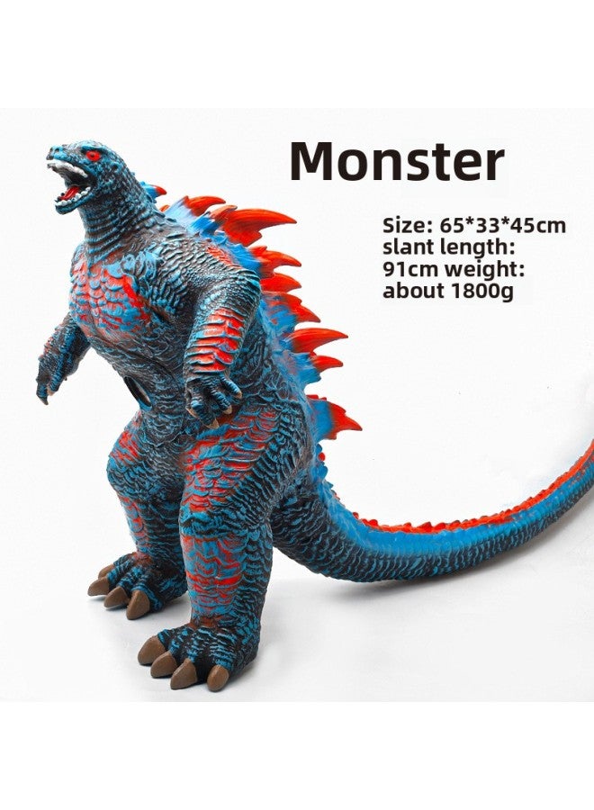 لعبة يد مطاطية ناعمة للأطفال من King Kong Monster Hand Toy نموذج الحلي المملوءة بالقطن الصوت الساخن بيع اللون: وحش ضخم [أزرق] - مع مواصفات البكاء: الإصدار القياسي- - Image 1