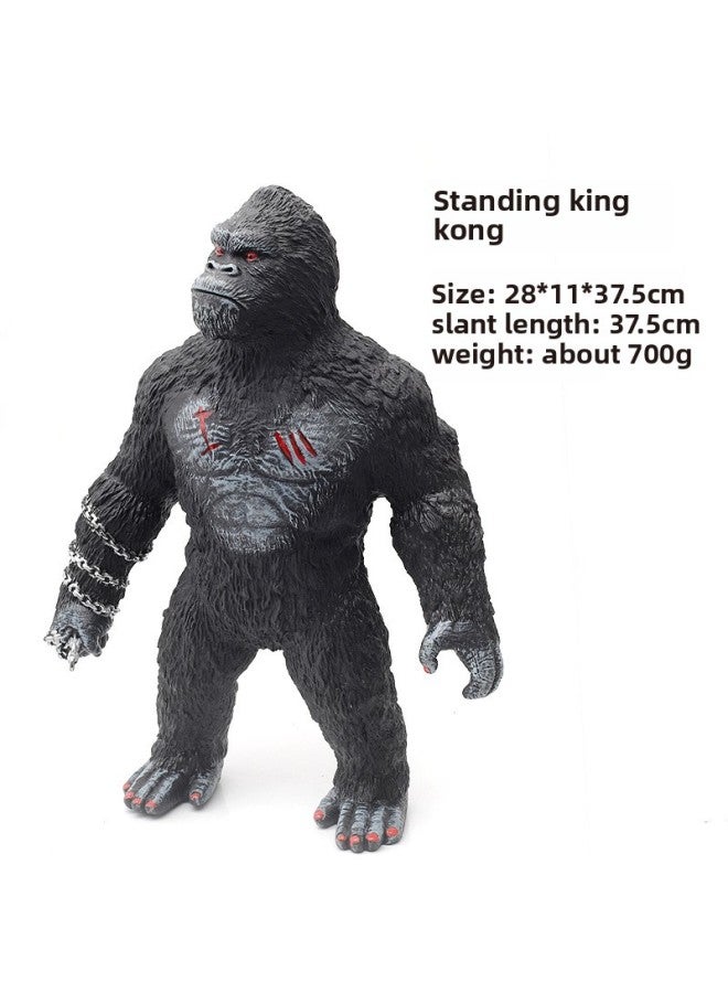 لعبة يد مطاطية ناعمة للأطفال من King Kong Monster Hand Toy نموذج الحلي المملوءة بالقطن الصوت الساخن بيع اللون: وحش ضخم [أزرق] - مع مواصفات البكاء: الإصدار القياسي- - Image 5