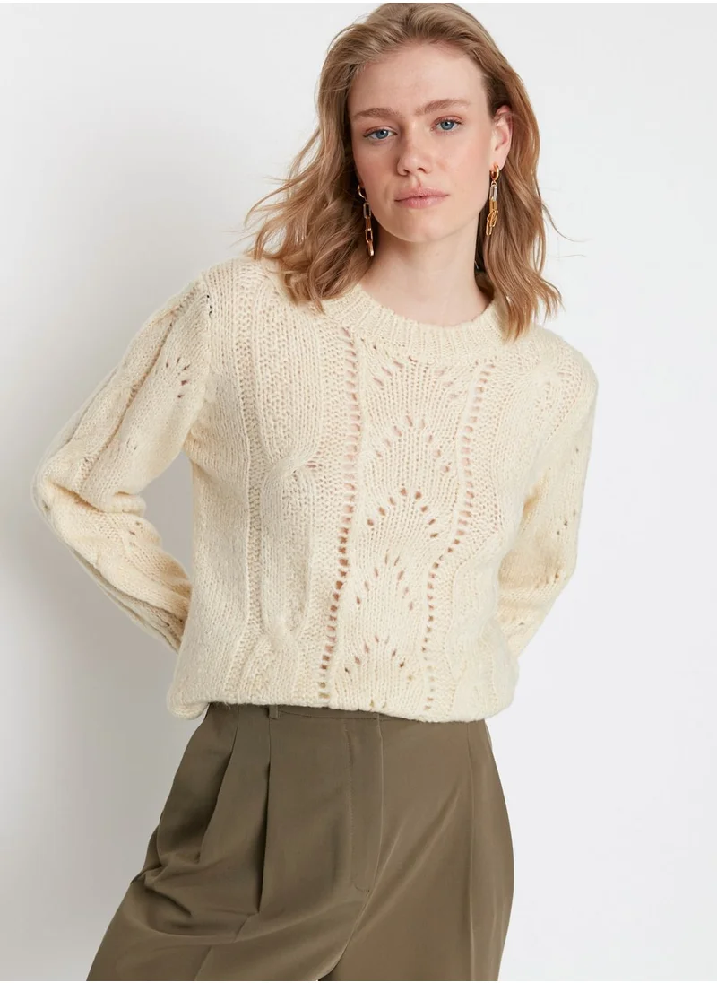 trendyol Openwork Knitted Sweater