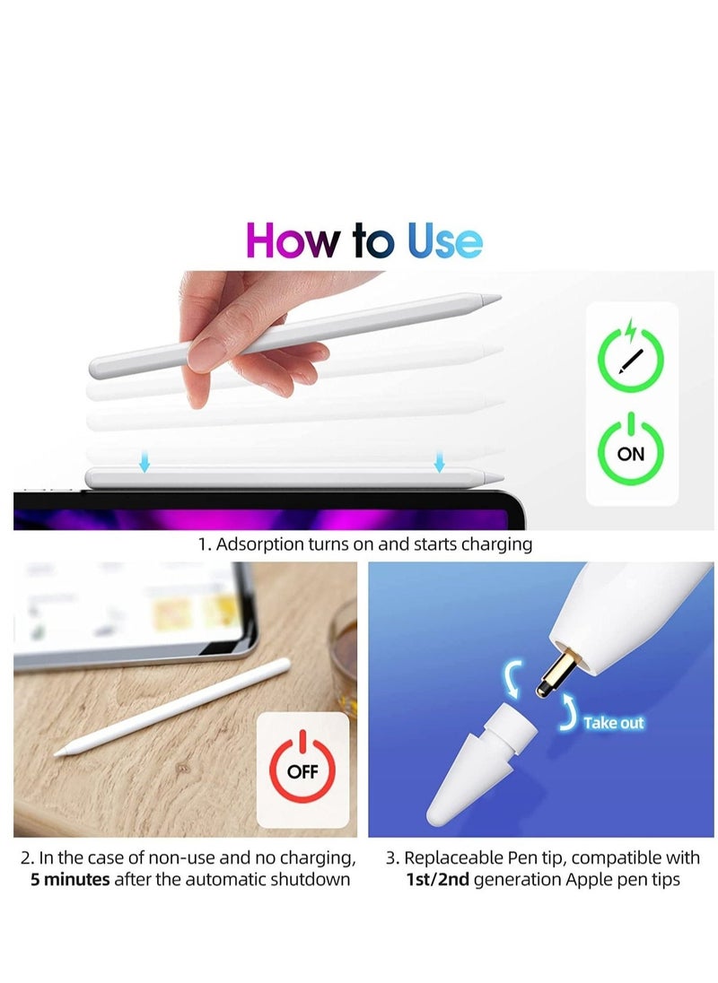 ELTRAZONE Stylus Pen for iPad Pencil 2nd Generation Tilt Sensitive for Apple iPad Pro 1/2/3/4/5th 11/12.9inch,iPad Air 4/5th,iPad Mini 6th Active  Pen  - Image 4