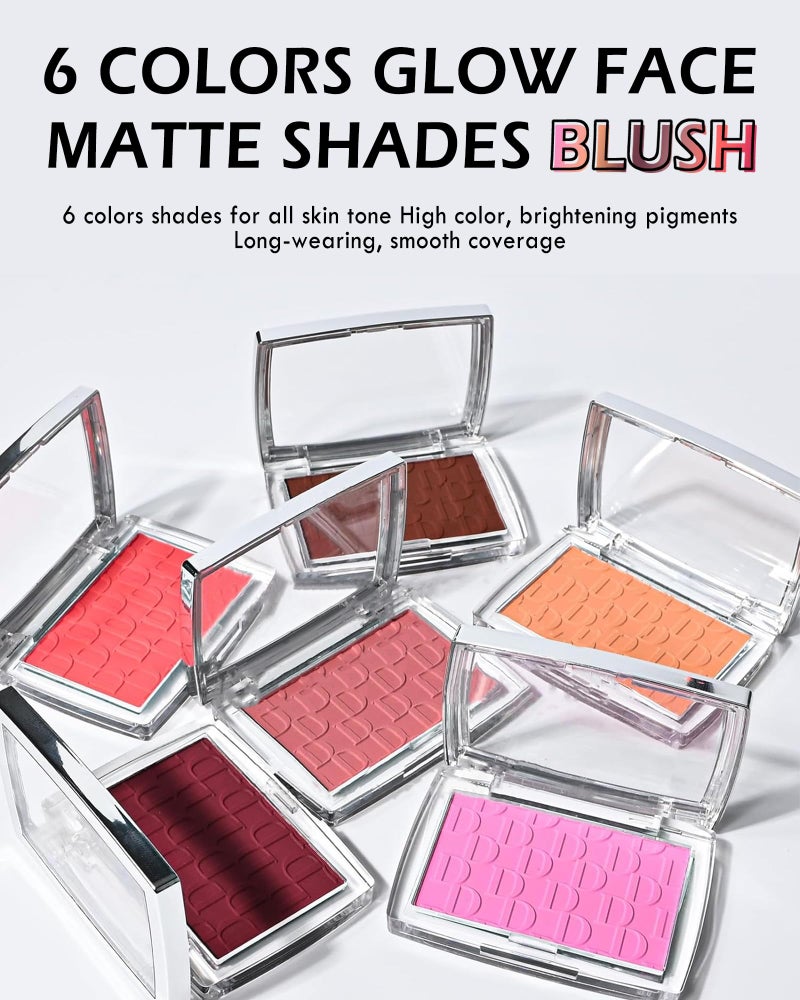 Lestpola Powder Blush Palette, Matte Powder Makeup Blush for Cheeks, Natural Glow Face Blush Contour Palette, Lightweight, Smooth, Highly Pigmented Buildable Color, Long-lasting All-Day Face Enhancing-Mahogany - Image 4