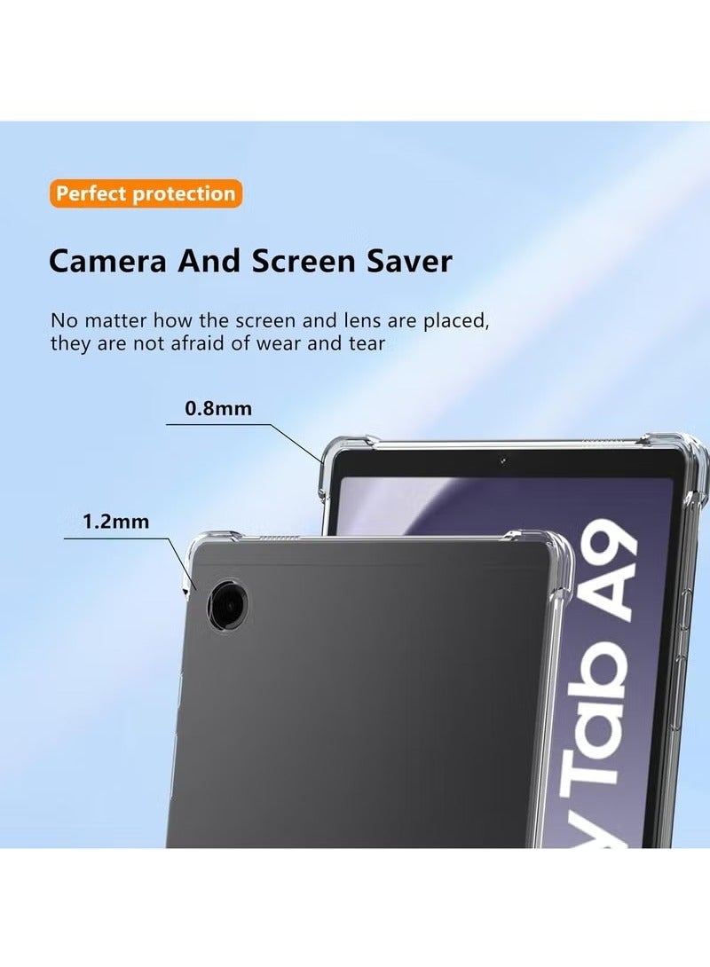 Case for Samsung Galaxy Tab A9 8.7, Advanced Airbag Drop Protection Case, Flexible Clear TPU Shockproof Anti-Scratch Cover Slim-Fit Case for Galaxy Tab A9 - Image 3