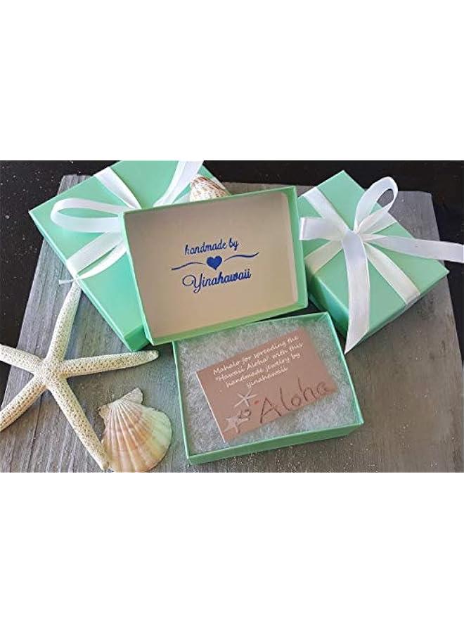 عربست قلادة زجاج البحر البنفسجي بشكل قلب ساحرة متغيرة اللون مع قلادة حرف (ملفوفة كهدية هاواي، رسالة هدية قابلة للتخصيص) - Image 2