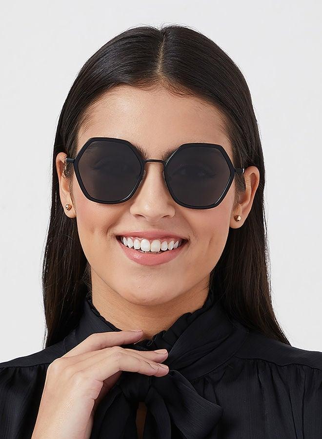 30Sundays EQUINOX,Women Sunglasses, Geometric Sunglasses, UV Protection: UV400 (Black,Gray) - Image 4