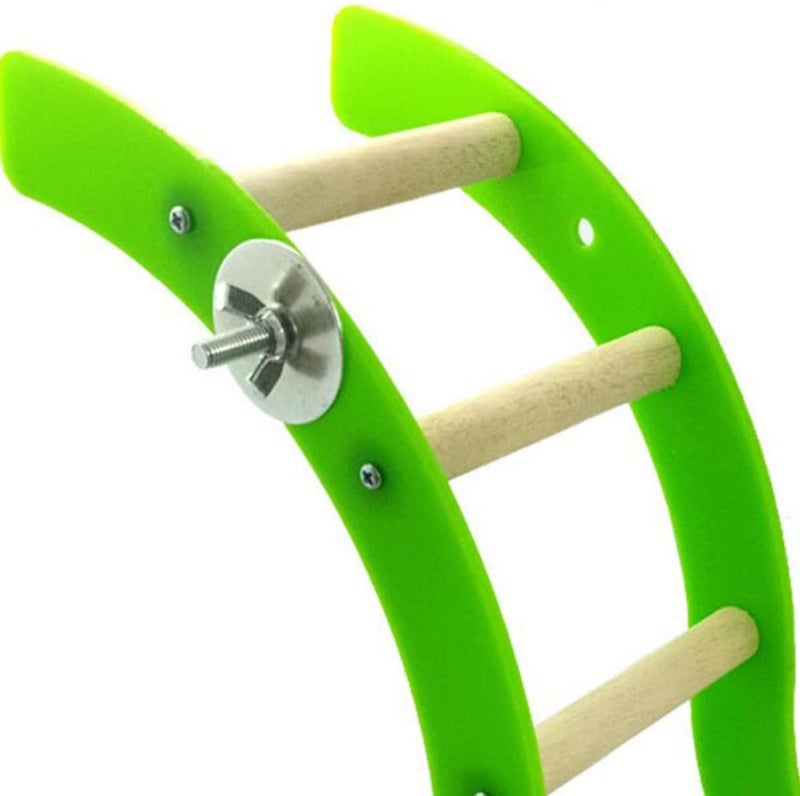Mini Acrylic Wavy Climbing Ladder for Hamster Parrot Squirrel Cage Pet Playing Accessory in Green for Small Pets - Image 3
