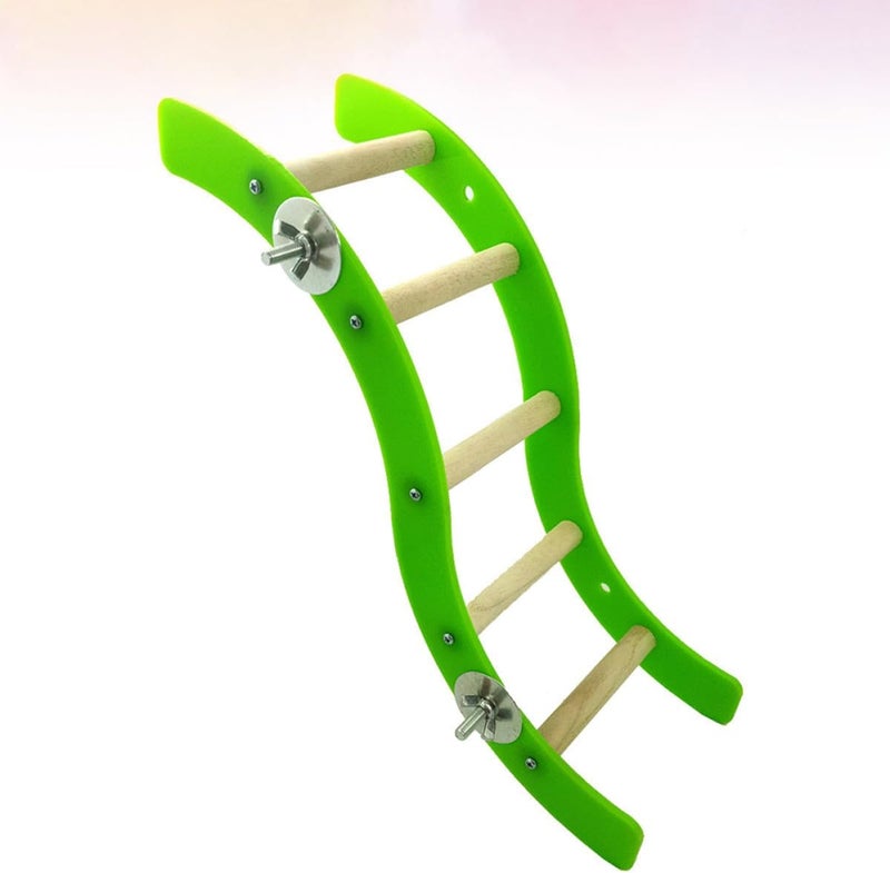 Mini Acrylic Wavy Climbing Ladder for Hamster Parrot Squirrel Cage Pet Playing Accessory in Green for Small Pets - Image 5