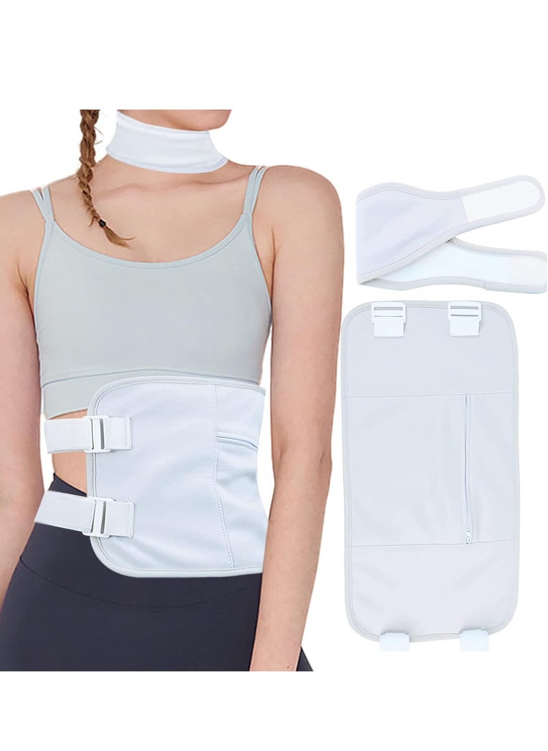 Gerenic Castor Oil Belt Wrap Waist and Neck for Liver Detox Reusable Castor Oil Pack Kit with Adjustable Strap (Oil Not Included)  - Image 1