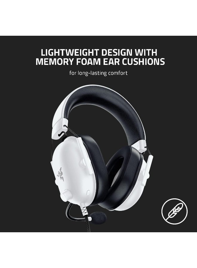 ريزر Renewed - Razer Blackshark V2 X Gaming Headset White - Image 2