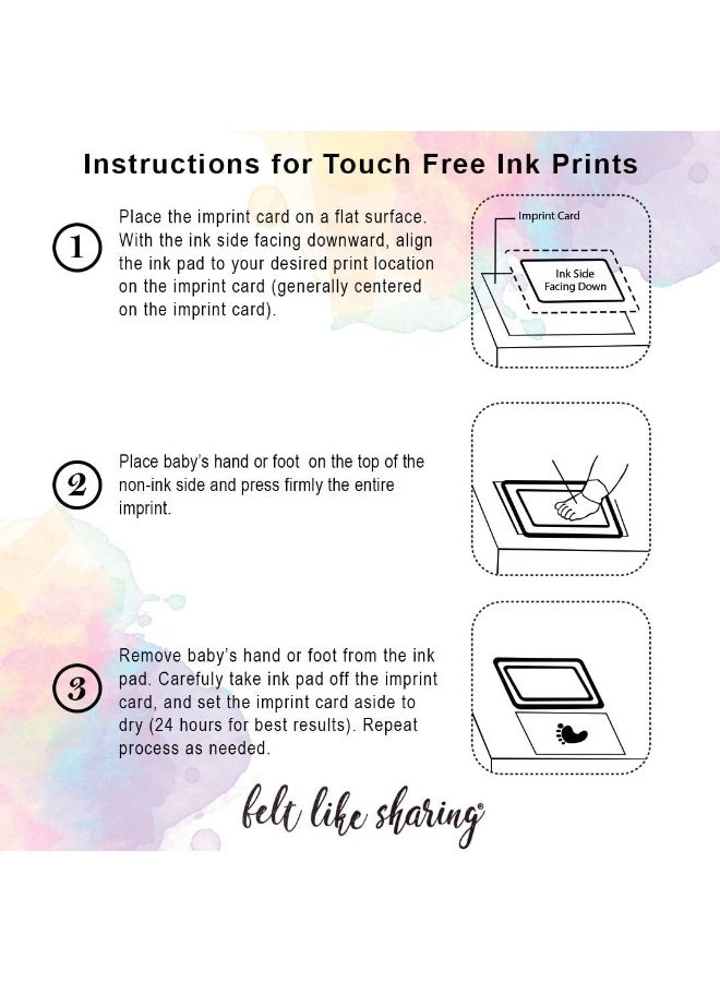Felt Like Sharing Baby Hand and Footprint Kit, White Frame, Baby Footprint Kit - Image 3