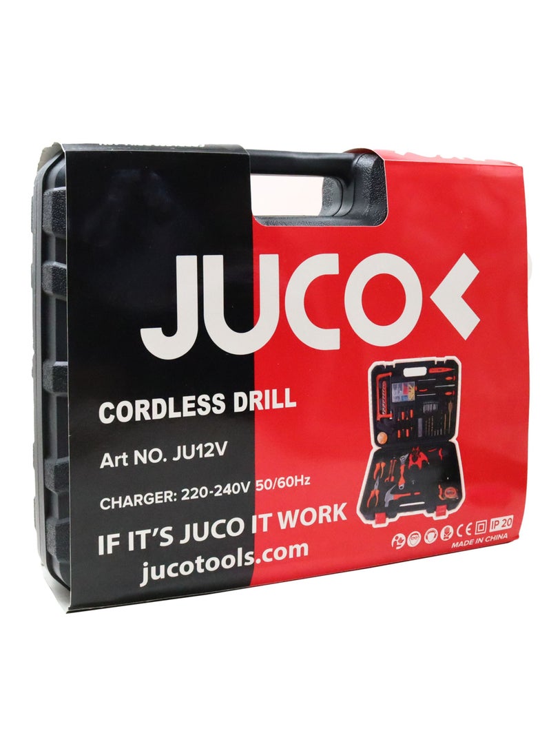 JUCO Juco Cordless Drill 12V With Heavy Duty Tool Set With Bag  - Image 5