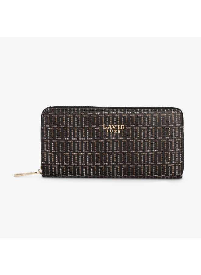 Lavie Luxe Women's Mono Sacy25 Long zip around wallet (Black) - Image 3