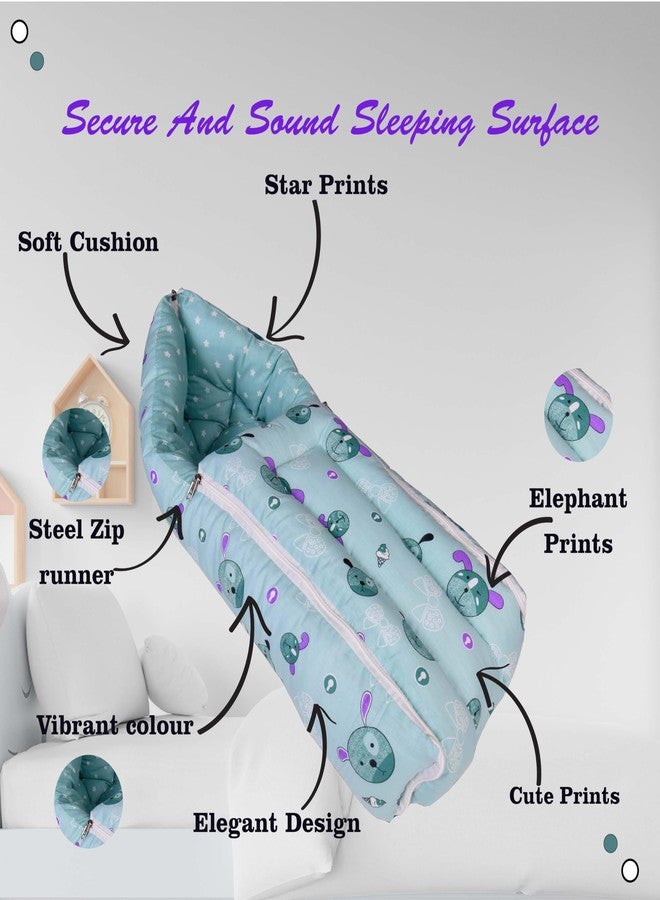 Kwitchy طقم مفروشات أطفال Kwitchy، مجموعة أساسية فاخرة للأطفال الرضع من الجنسين (أخضر، من 0 إلى 6 أشهر) (مجموعة من 4 قطع) - Image 4