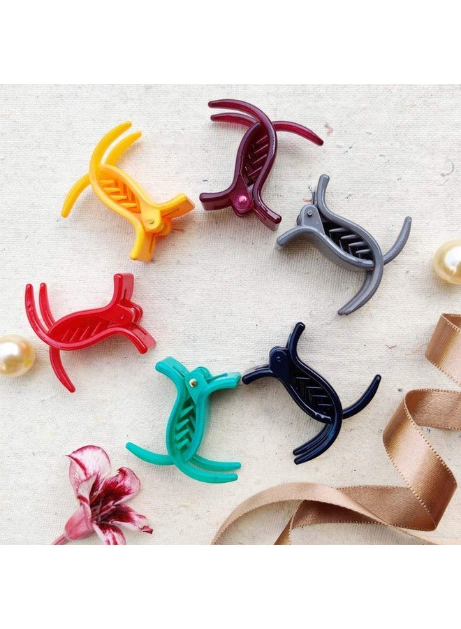 ادفانسد إستور مشابك شعر على شكل فراشة صغيرة الحجم ومتعددة الألوان من advancedestore مصنوعة من مادة معدنية مستوردة للنساء بتصميم حسب المتوفر (عبوة من 4 قطع) | مشابك شعر - Image 1