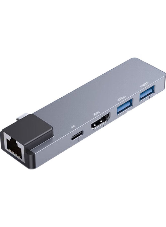 Union Star Ulinkstar Type-c To Hdmi Adapter Hub With Pd Charging, Left-side Plug-in Design For Laptop, Ethernet Port, Usb Hub 3635 - Image 2