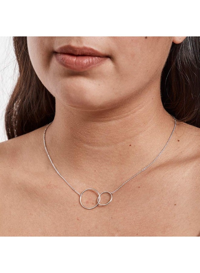 Dear Ava Mother Daughter Gift Necklace Mother'S Day Gift Gifts For Mom Mom Necklace 2 Interlocking Circles (Silverplatedbrass Na) - Image 3