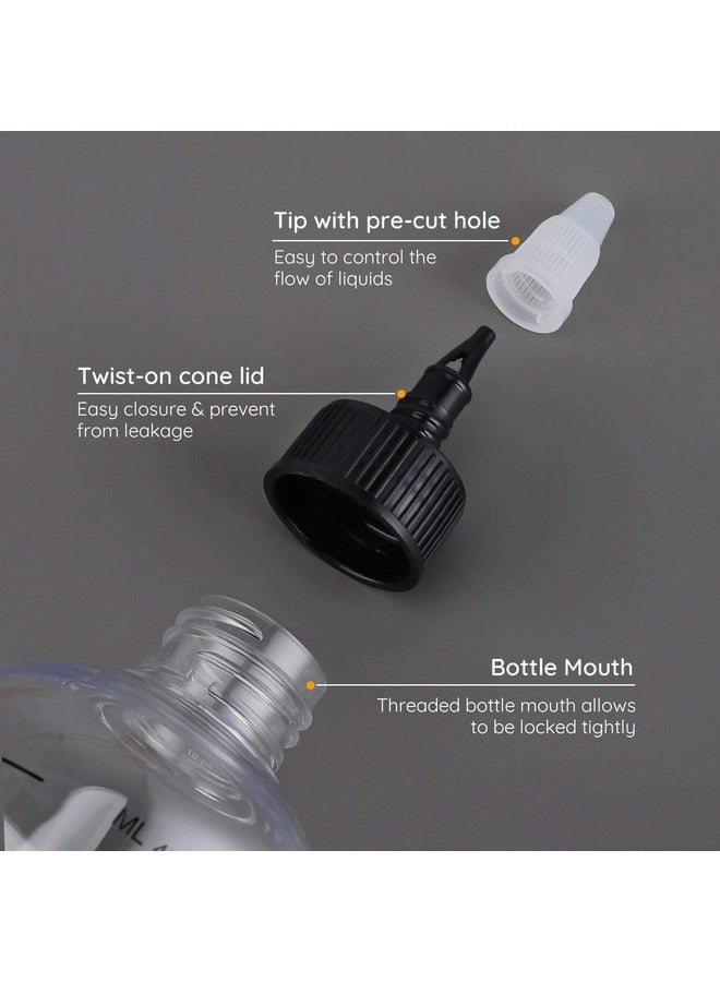 سيج بيوتي زجاجات صبغة شعر Segbeauty سعة 16.9 أونصة، زجاجة ضغط ملونة للشعر بغطاء علوي ملتوي مع مقياس متدرج، قطعتان سعة 500 مل قابلة لإعادة التعبئة وأداة صبغ شفافة - Image 4