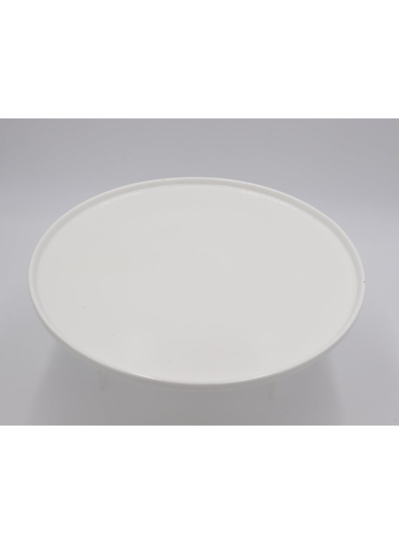 AJ طبق بيتزا سيراميك أبيض - 12 بوصة - Image 2