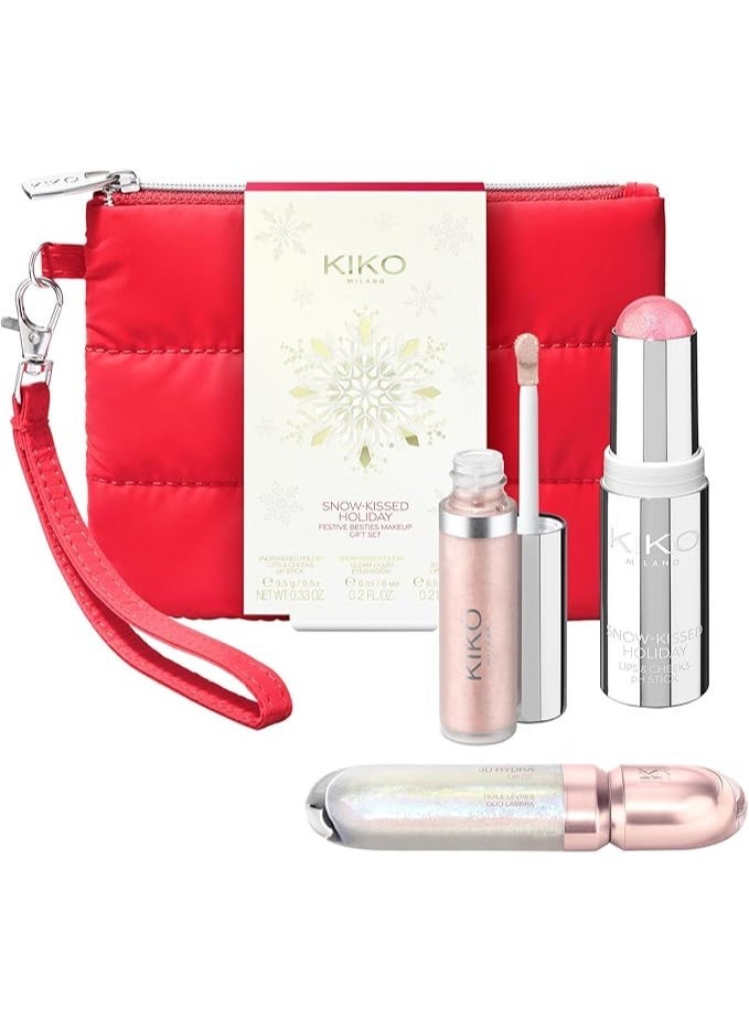 KIKO MILANO Snow-Kissed Holiday Festive Besties Make Up Gift Set - Image 1