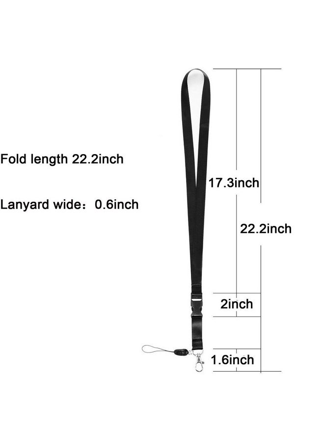 Office Neck Lanyards Detachable Buckle Enhanced Model Hook Breakaway Strap Quick Release Safety Lanyard For Id Badgekeywomen Men Cell Phones Usb Whistles Nylon Black 5 Pack - pzsku/ZCACA148955FA6AB745DDZ/45/_/1720702055/8fbe21dc-a788-455b-8da7-24bae65bb00e