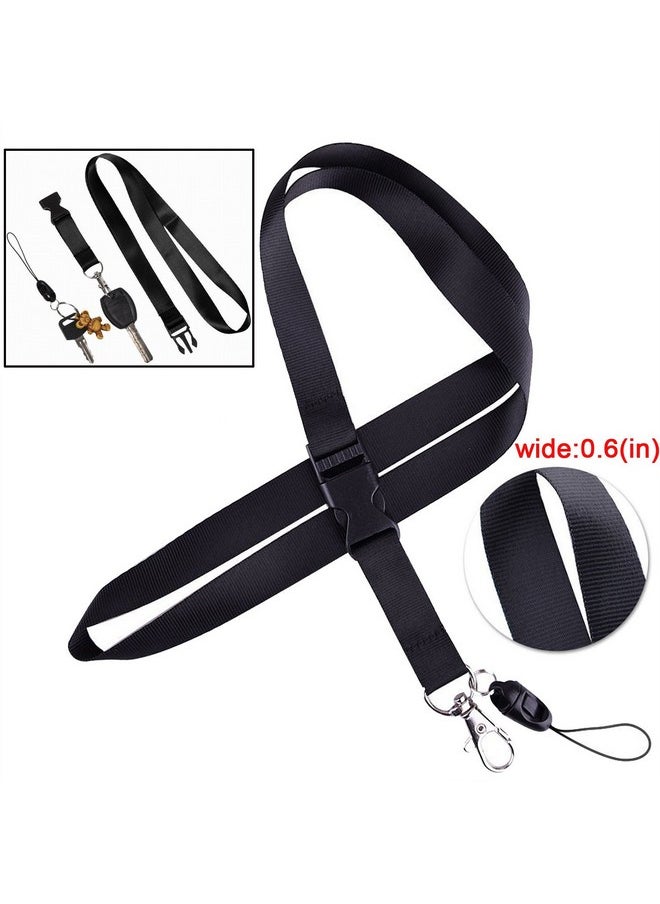 Office Neck Lanyards Detachable Buckle Enhanced Model Hook Breakaway Strap Quick Release Safety Lanyard For Id Badgekeywomen Men Cell Phones Usb Whistles Nylon Black 5 Pack - pzsku/ZCACA148955FA6AB745DDZ/45/_/1720702056/a9e6cb00-f1a7-4458-9786-84088c010e73