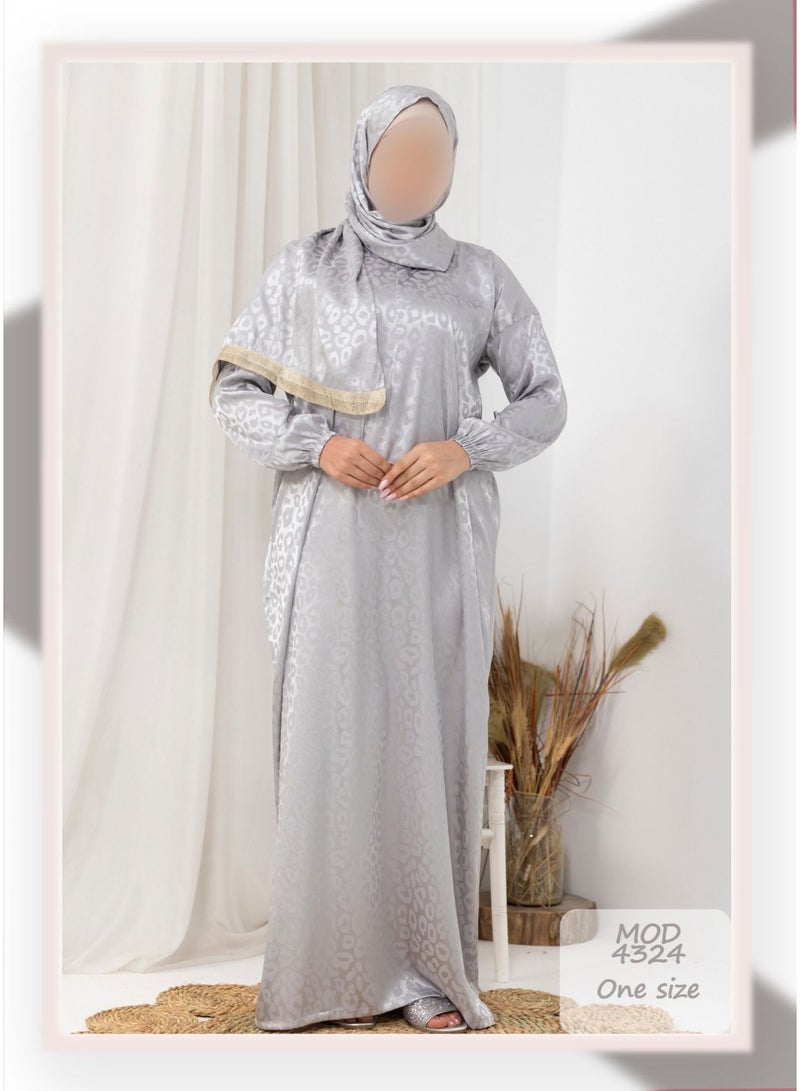 اسدال صلاة رائع ومميز بتطريز ناعم وطرحة متصلة بمقاس مناسب مصنوع من قطن مصري ناعم ويتميز بخياطة مضمونة ورائعة يمكن الغسيل بالغسالة