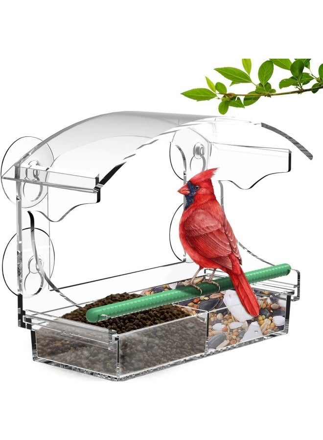 General Acrylic Bird Feeder Acrylic Pet Bird Feeder Hanging Transparent Wild Bird Feeder Pet  - Image 1